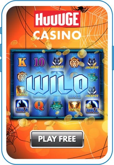 Huuuge casino slot game with Halloween theme